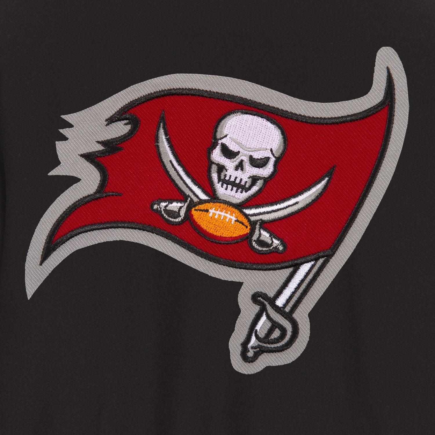 TAMPA BAY BUCCANEERS JH DESIGN WOOL REVERSIBLE FULL-SNAP JACKET – BLACK