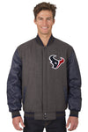 Houston Texans Reversible Wool and Leather Jacket