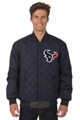 Houston Texans Reversible Wool and Leather Jacket