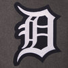 DETROIT TIGERS WOOL & LEATHER REVERSIBLE JACKET W/ EMBROIDERED LOGOS - CHARCOAL/NAVY