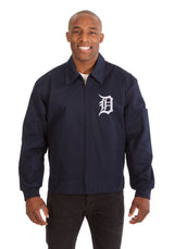 DETROIT TIGERS COTTON TWILL WORKWEAR JACKET - NAVY