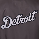 DETROIT TIGERS POLY TWILL VARSITY JACKET - CHARCOAL