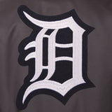 DETROIT TIGERS POLY TWILL VARSITY JACKET - CHARCOAL