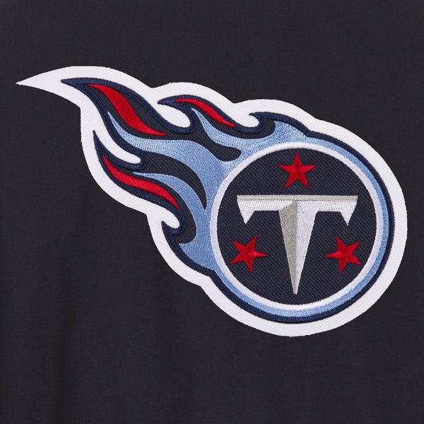 TENNESSEE TITANS JH DESIGN WOOL REVERSIBLE FULL-SNAP JACKET – NAVY