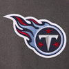 TENNESSEE TITANS WOOL & LEATHER REVERSIBLE JACKET W/ EMBROIDERED LOGOS - CHARCOAL/NAVY