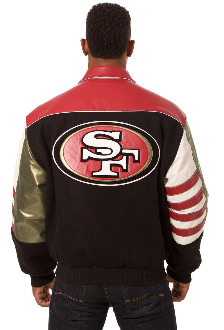 SAN FRANCISCO 49ERS JH DESIGN WOOL & LEATHER - BLACK
