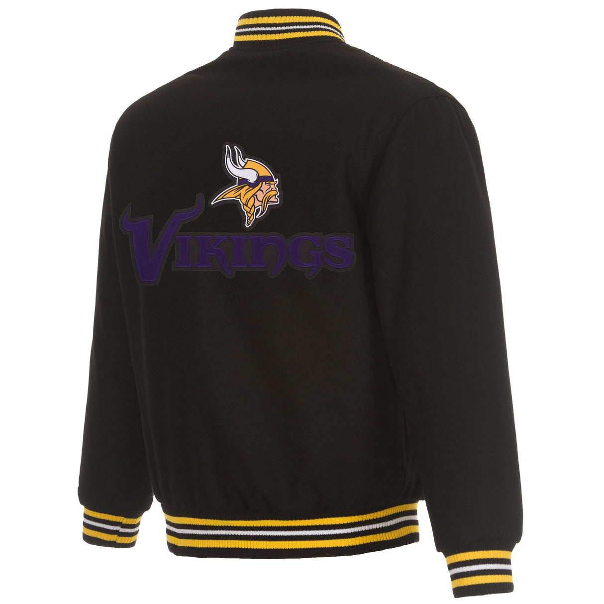 MINNESOTA VIKINGS REVERSIBLE WOOL JACKET - BLACK