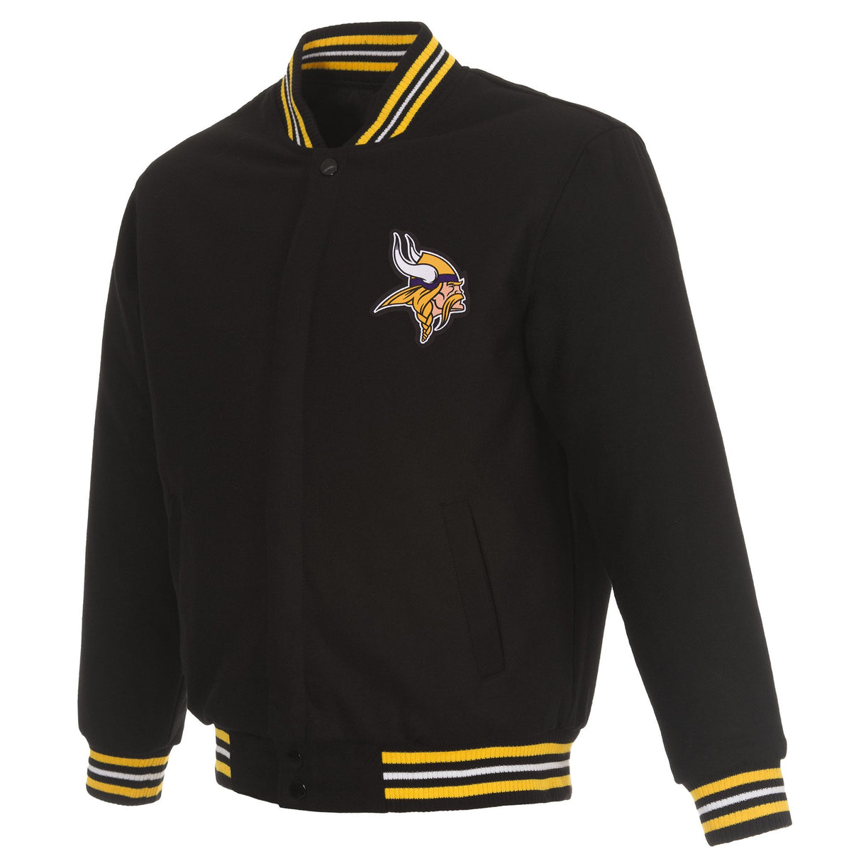 MINNESOTA VIKINGS REVERSIBLE WOOL JACKET - BLACK
