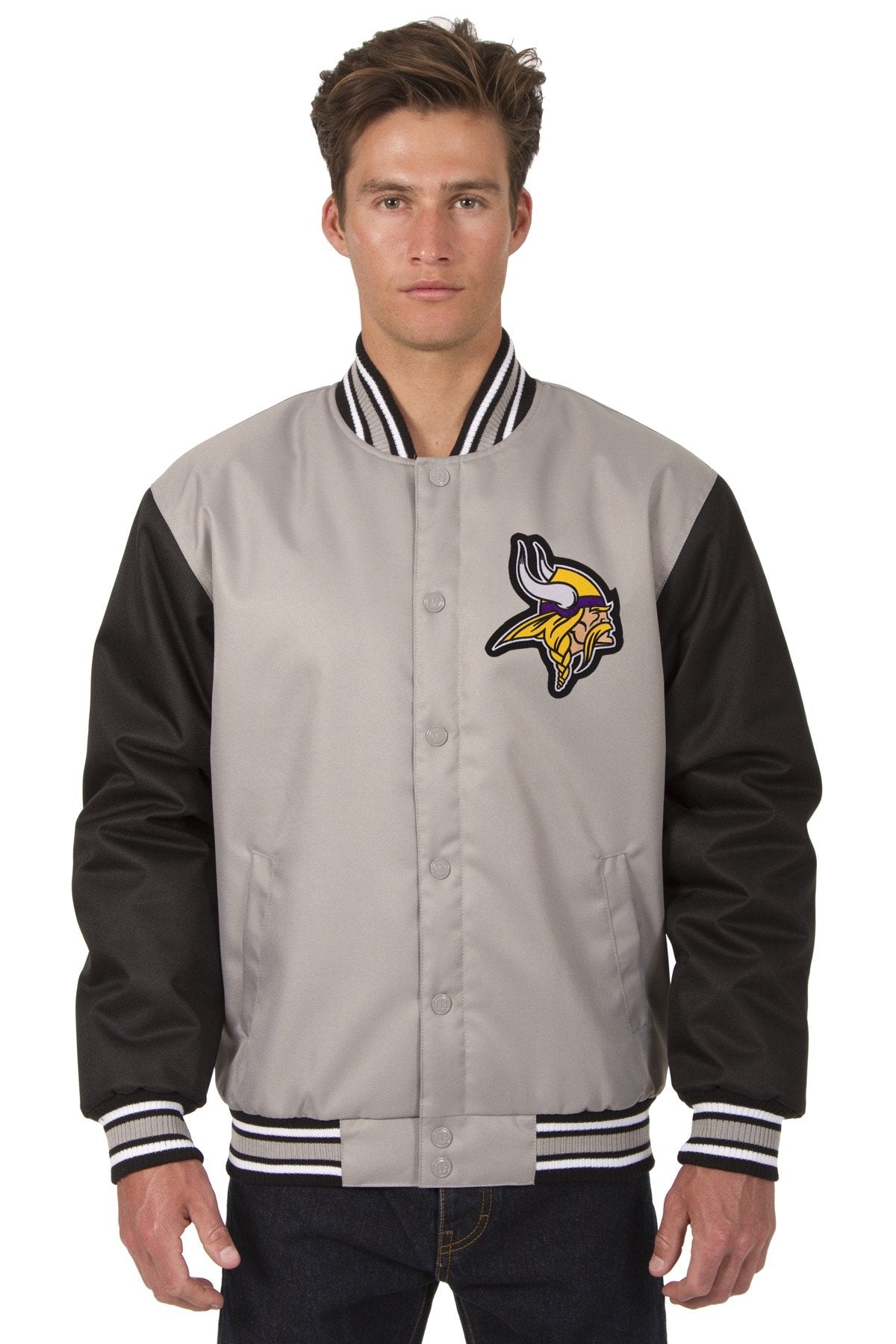 Minnesota Vikings Poly-Twill Jacket (Front and Back Logo)