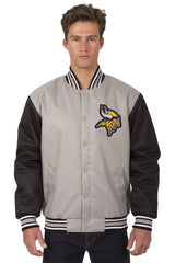 Minnesota Vikings Poly-Twill Jacket (Front and Back Logo)