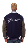 NEW YORK YANKEES EMBROIDERED WOOL JACKET - NAVY/CHARCOAL