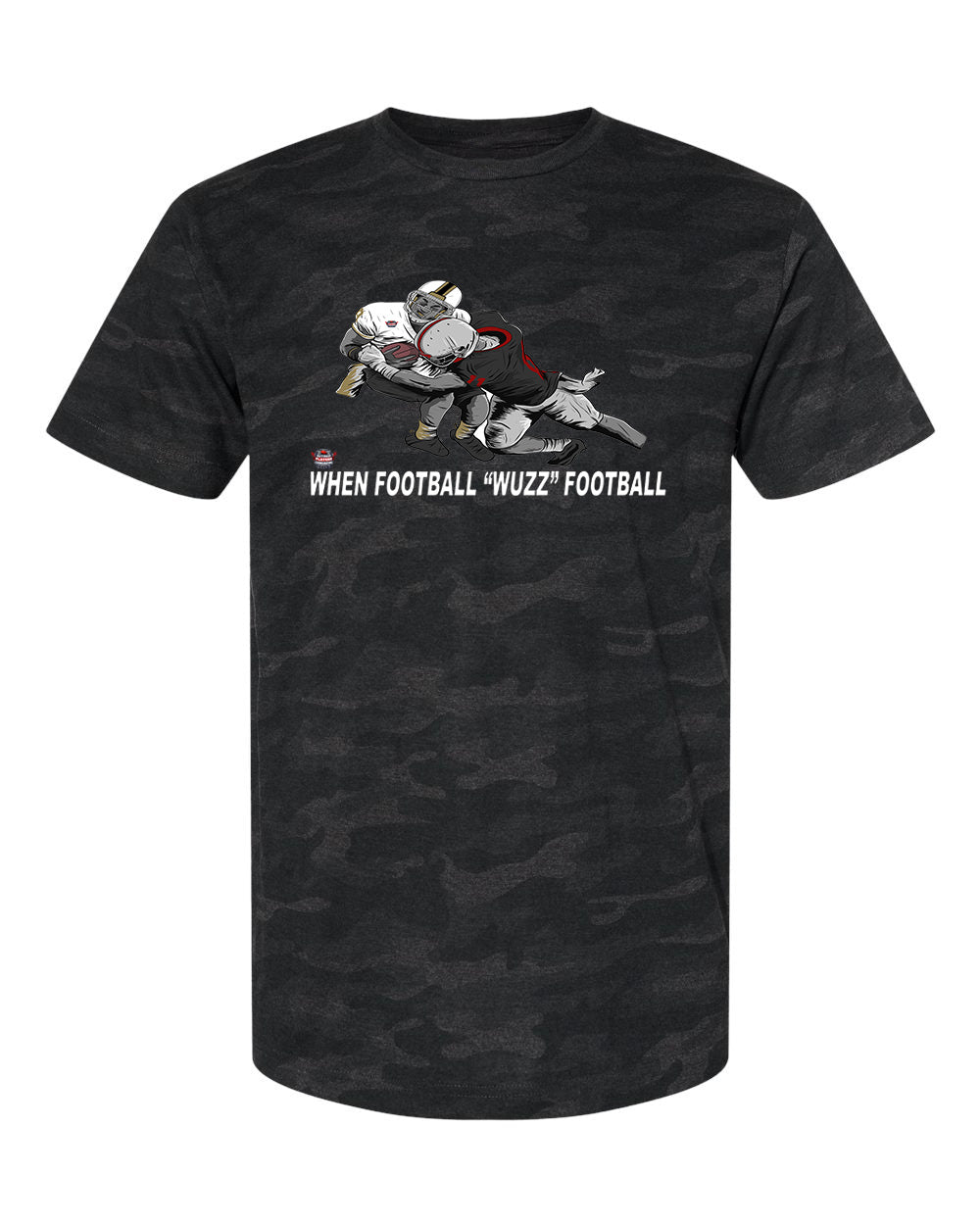 WHEN FOOTBALL "WUZZ" FOOTBALL SERIES 2 BLACK CAMO LIGHTS OUT T-SHIRT