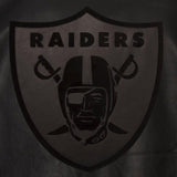 LAS VEGAS RAIDERS JH DESIGN TONAL LEATHER JACKET - BLACK