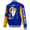 Los Angeles Rams JH Design Super Bowl LVI Champions Poly-Twill Full-Snap Embroidered Jacket - Royal