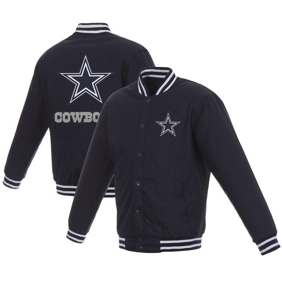 DALLAS COWBOYS POLY TWILL JACKET - NAVY